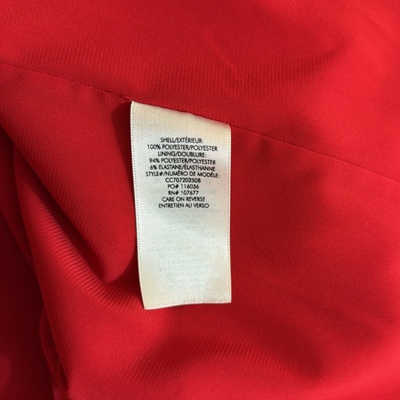 Alice + Olivia Tameika Vibrant Red Trumpet Sleeve Dress Size 8 - Picture 7 of 9